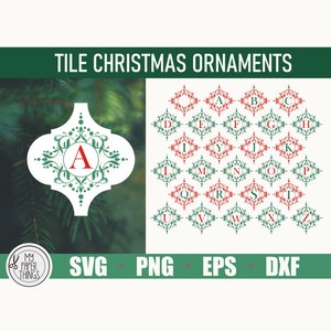 Arabesque Tile SVG | Monogram SVG | Christmas Ornament SVG | Christmas svg | Svg Files for Cricut | Silhouette Files