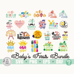 Baby's Firsts SVG Baby's First Holidays Svg Bundle - Etsy