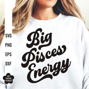 Big Pisces Energie SVG Png, Pisces Geburtstag svg, Pisces Sternzeichen svg, März Februar Geburtstag svg, svg Dateien für Cricut, Silhouette, Cameo