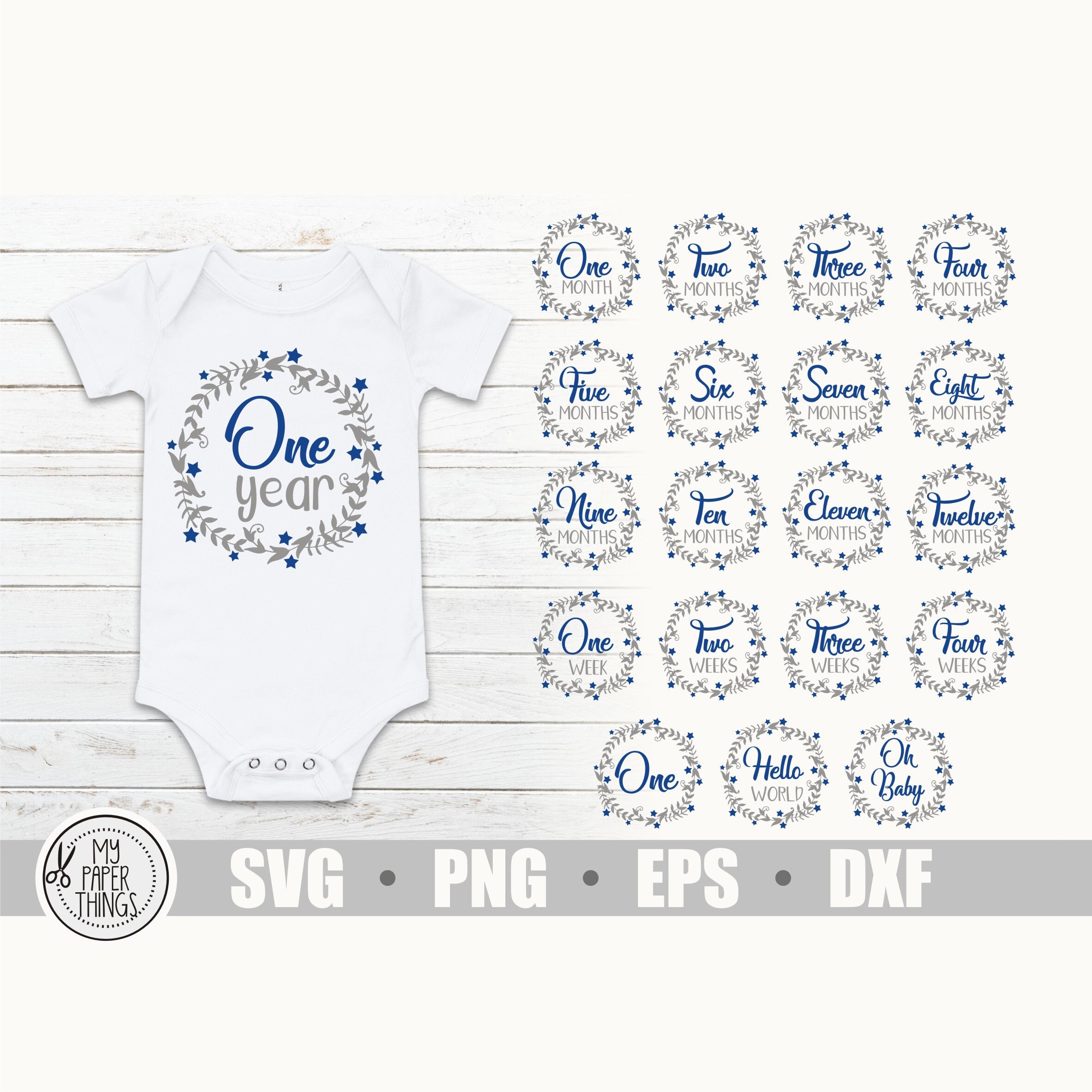 Download Monthly Baby Milestones Bundle Svg Baby Milestone Svg Baby Etsy