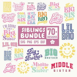 Broers en zussen svg, Big Sister Svg, Big Brother Svg, gepromoveerd tot grote zus Svg, broers en zussen Png, Big Sister Again, peuter Svg, cricut svg-bestanden