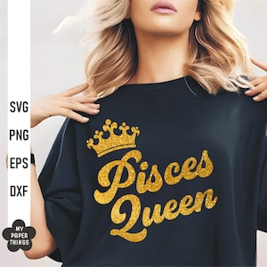 Pisces Queen svg, Pisces Sternzeichen svg, Pisces Png, Pisces Geburtstag svg, Februar März Geburtstag svg, Pisces Astrologie zeichen svg
