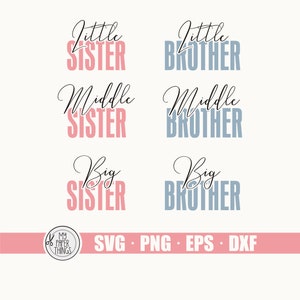 Siblings svg bundle | Siblings Matching Shirt Designs | Sisters and Brothers svg cut files | eps, dxf, png, svg files for cricut silhouette