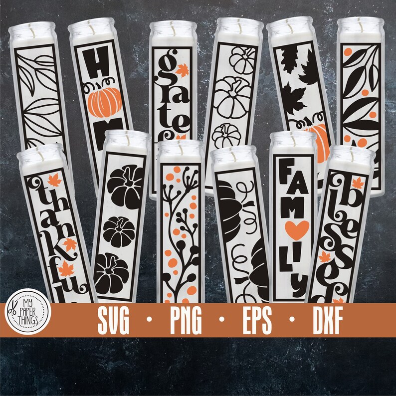 Dollar Tree Thanksgiving Candle SVG files are just what you need to make beautiful Thanksgiving candle decors. You can use these Fall svg cut files to make a great gift for someone special.
