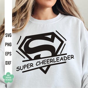 Super Cheerleader Svg, Cheerleader shirt svg, Cheer svg cut file for cricut, silhouette SVG Cheerleader png sublimation