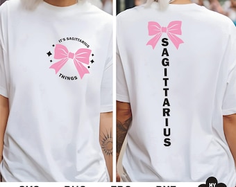 Sagittarius Zodiac Sign svg png, Coquette Bow Svg, Sagittarius Birthday Design