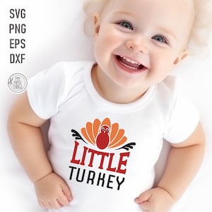 Baby Thanksgiving svg png | Little Turkey Svg | Kids Thanksgiving Svg | Kids Thanksgiving Sublimation
