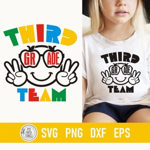 Third Grade Team Svg | Teacher Svg | Back to school svg | First day of School SVG | svg files for cricut, silhouette cameo