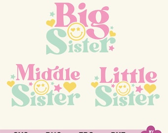 Sisters svg png, Promoted to Big sister Svg, Little Sister Svg, Sisters Matching Shirt Svg, Siblings svg bundle, files for cricut