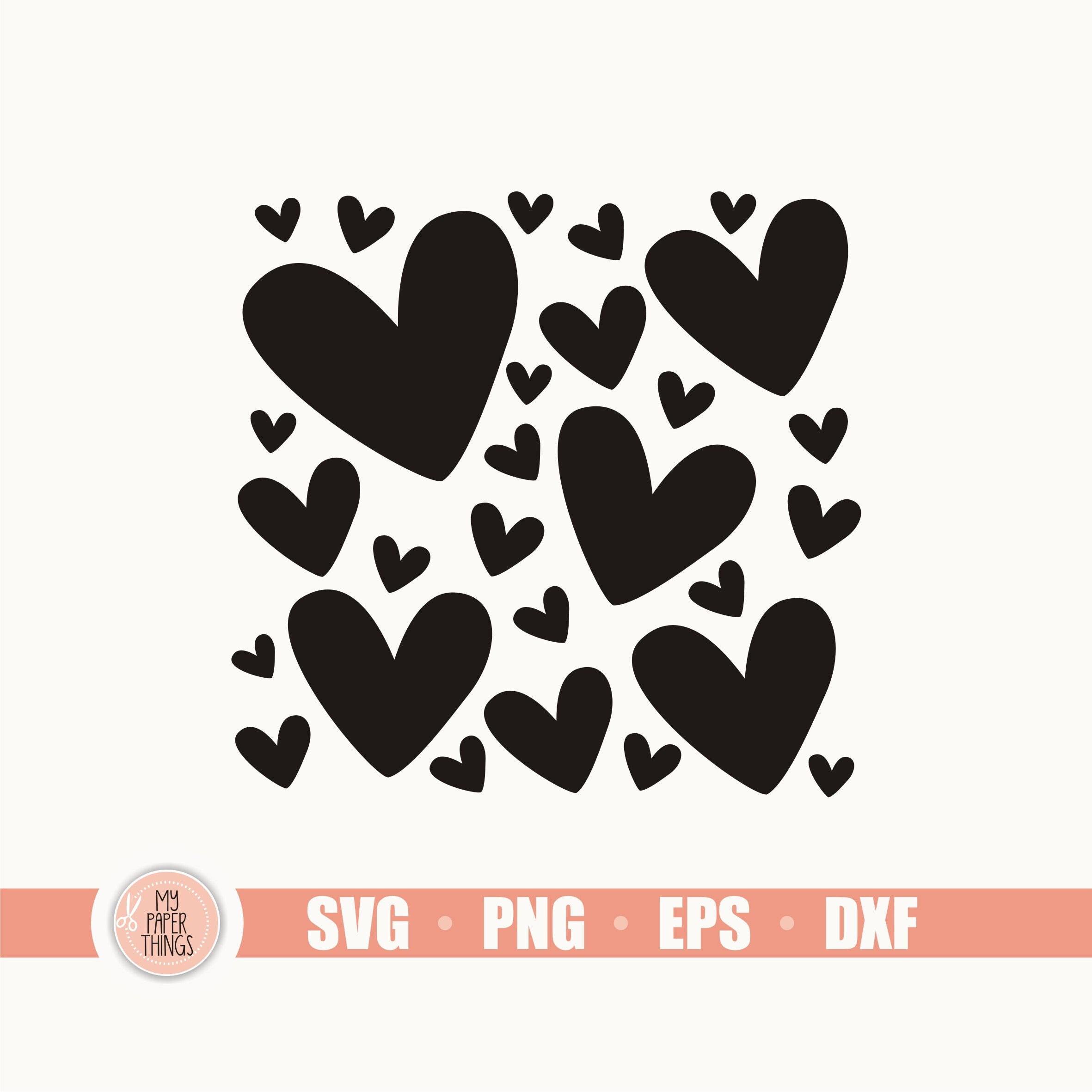 Heart Background SVG Pattern SVG Seamless Patterns - Etsy Ireland