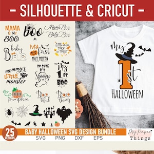 Halloween Baby svg bundle | First Halloween svg | Baby Onsie svg cut files | Funny kids svg | files for Cricut, Silhouette, Cameo