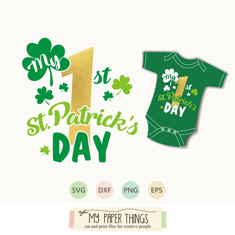 My first St. Patrick's Day SVG 1st St Patricks day svg | Etsy