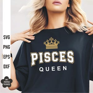 Pisces Queen svg, Pisces Geburtstag svg, Varsity Pisces Sternzeichen svg, Pisces Png, Februar März Geburtstag svg, Pisces Astrologie sign svg