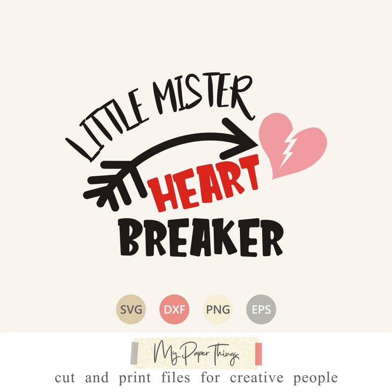 Download Little mister heartbreaker svg Valentine svg Baby boy svg | Etsy