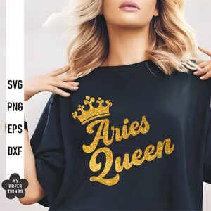 Aries Queen SVG, Aries Sternzeichen Zeichen svg, Widder Png, Aries Geburtstag svg, März April Geburtstag svg, Widder Astrologie sign svg