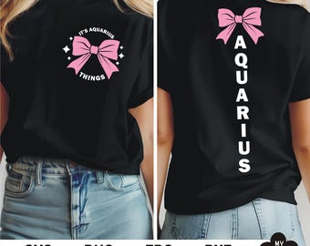 Aquarius Zodiac Sign svg png, Coquette Bow Svg