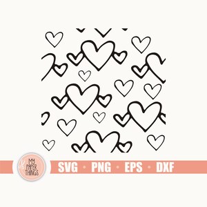 Heart SVG, Heart Pattern SVG, Heart Seamless patterns, Valentines Cutting File, Love svg, Dxf, Png, Eps, Files for Cricut, Silhouette