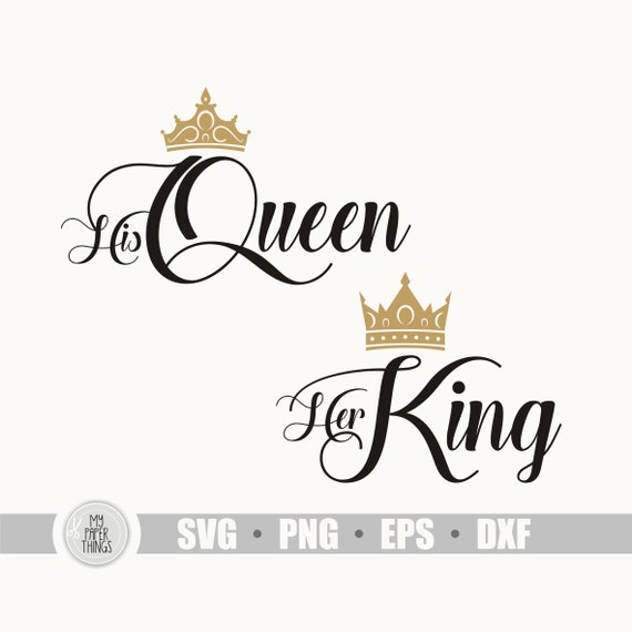 Download His Queen her King svg King and Queen svg Couple svg shirt ...