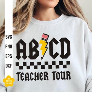 Abcd Teacher Tour svg, Abcd Teacher png, ABCD tour svg, Abcd rocks eps, dxf, png, svg files for cricut, silhouette cameo