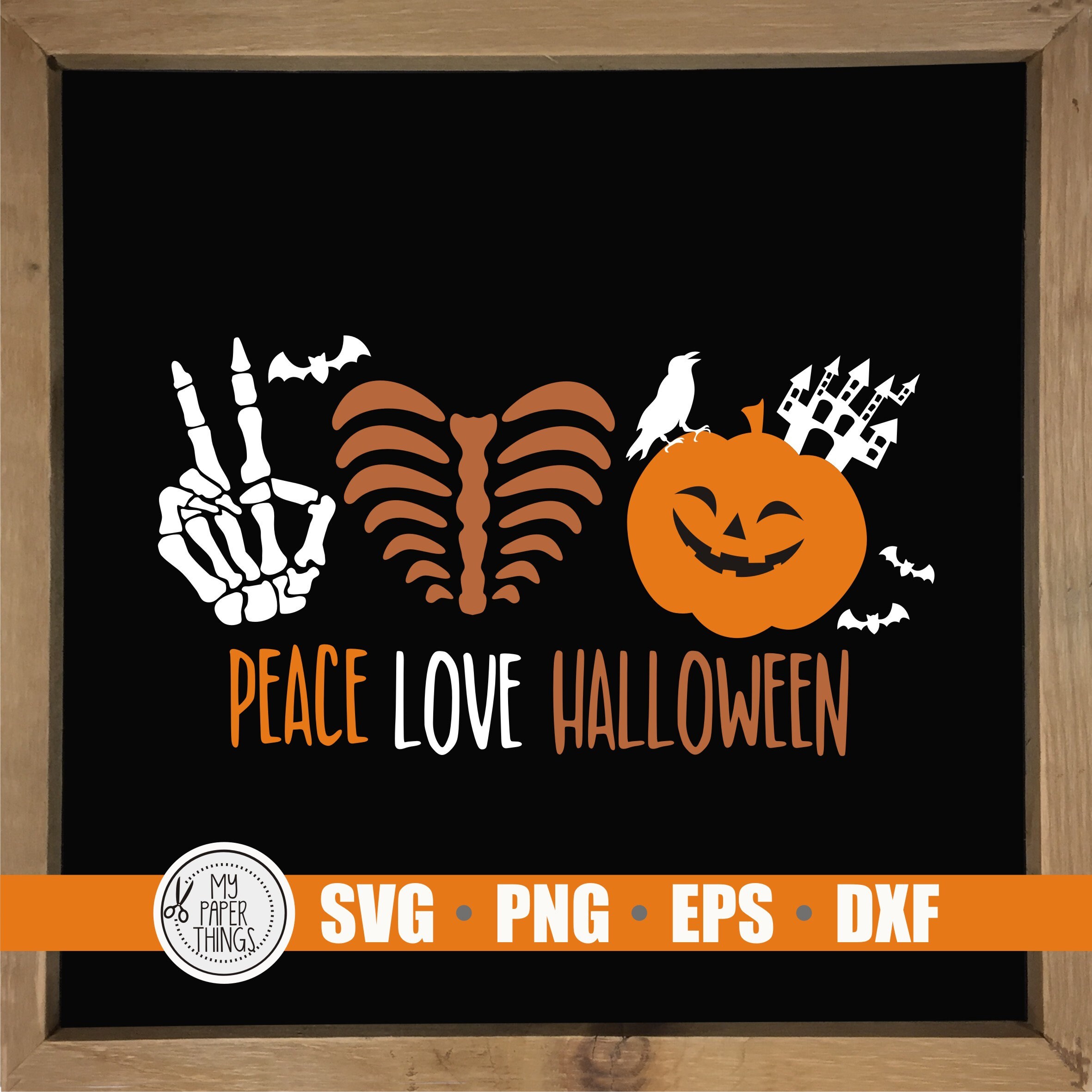 Peace Love Halloween Svg Pumpkin SVG Halloween Sublimation - Etsy UK