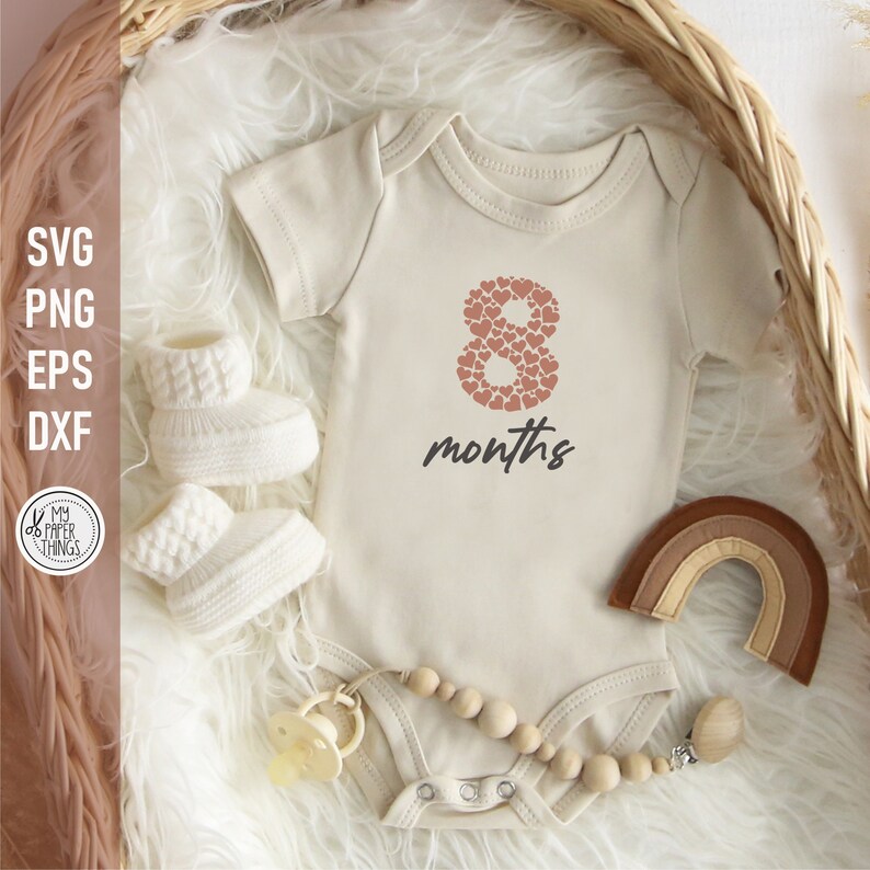 Monthly Baby Milestones Bundle Svg | Numbers Svg | First Birthday Svg ...
