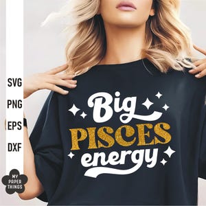 Big Pisces Energie SVG, Pisces Sternzeichen svg, Pisces Geburtstag svg, Februar März Geburtstag svg, svg Dateien für Cricut, Silhouette