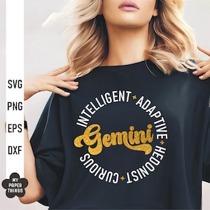 Gemini Svg Png, Gemini Zodiac Sign svg, Gemini Birthday Svg, May June Birthday svg, Birthday Queen svg, Positive Features svg