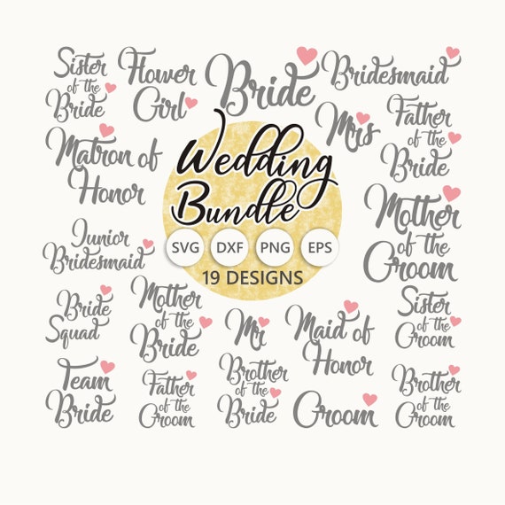 Download Wedding Svg Bundle Bridal Party Svg Bundle Bride Svg Etsy