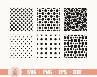 Polka dot seamless pattern, Polka dot background, Polka svg, Background SVG bundle, Pattern SVG, Dxf, Png, Eps, Files for Cricut, Silhouette