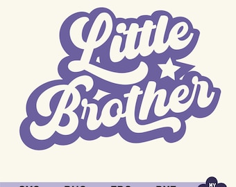 Little Brother SVG PNG, Baby Boy Cut File (Digital Download)