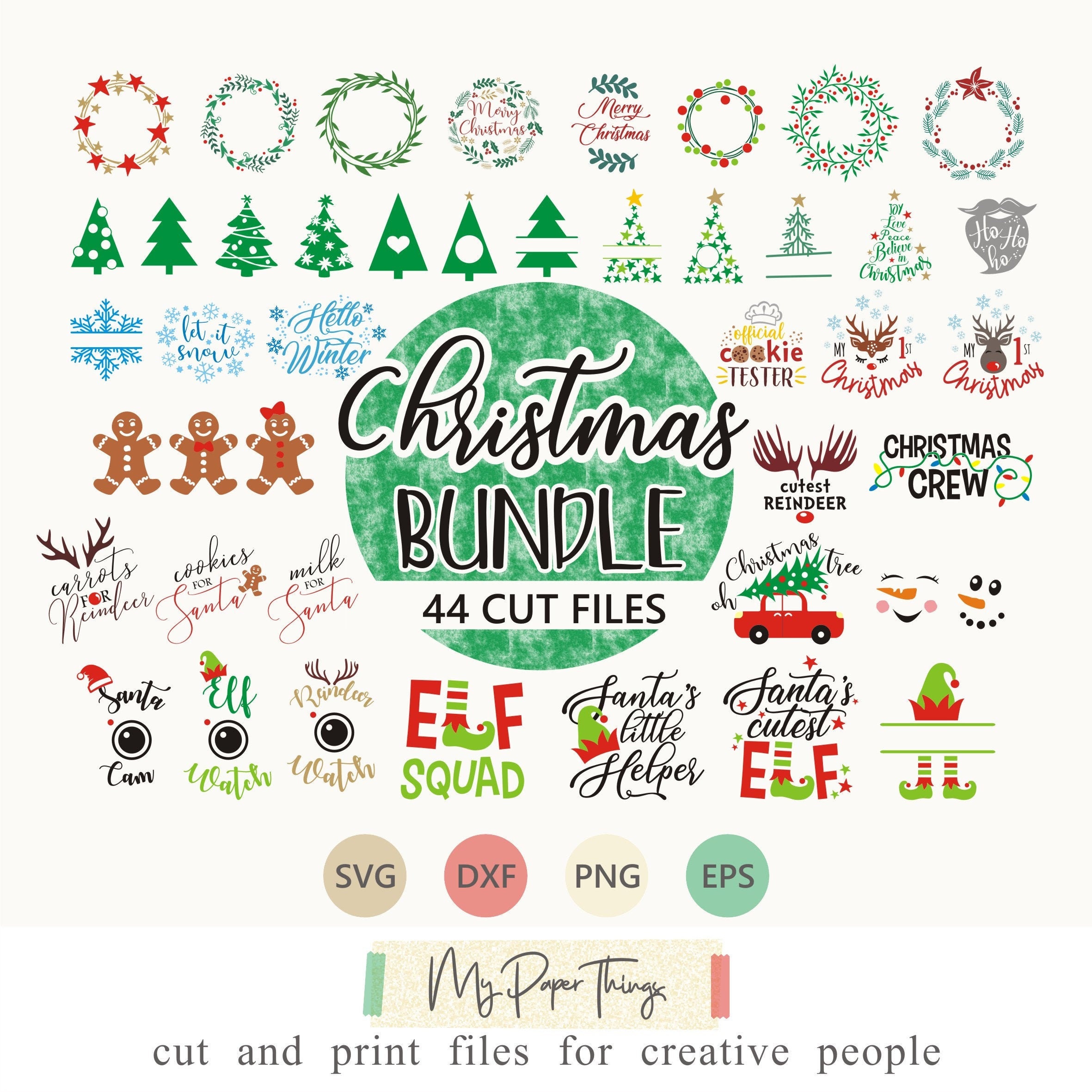Download Christmas Bundle Svg Christmas Svg Files For Cricut Etsy