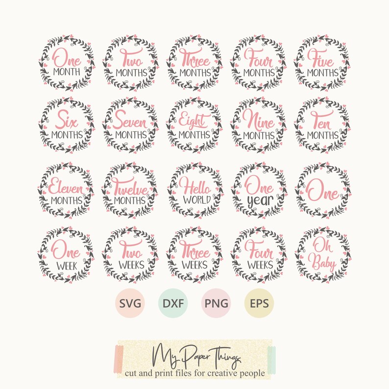 Free Free 106 Baby Monthly Milestone Svg SVG PNG EPS DXF File