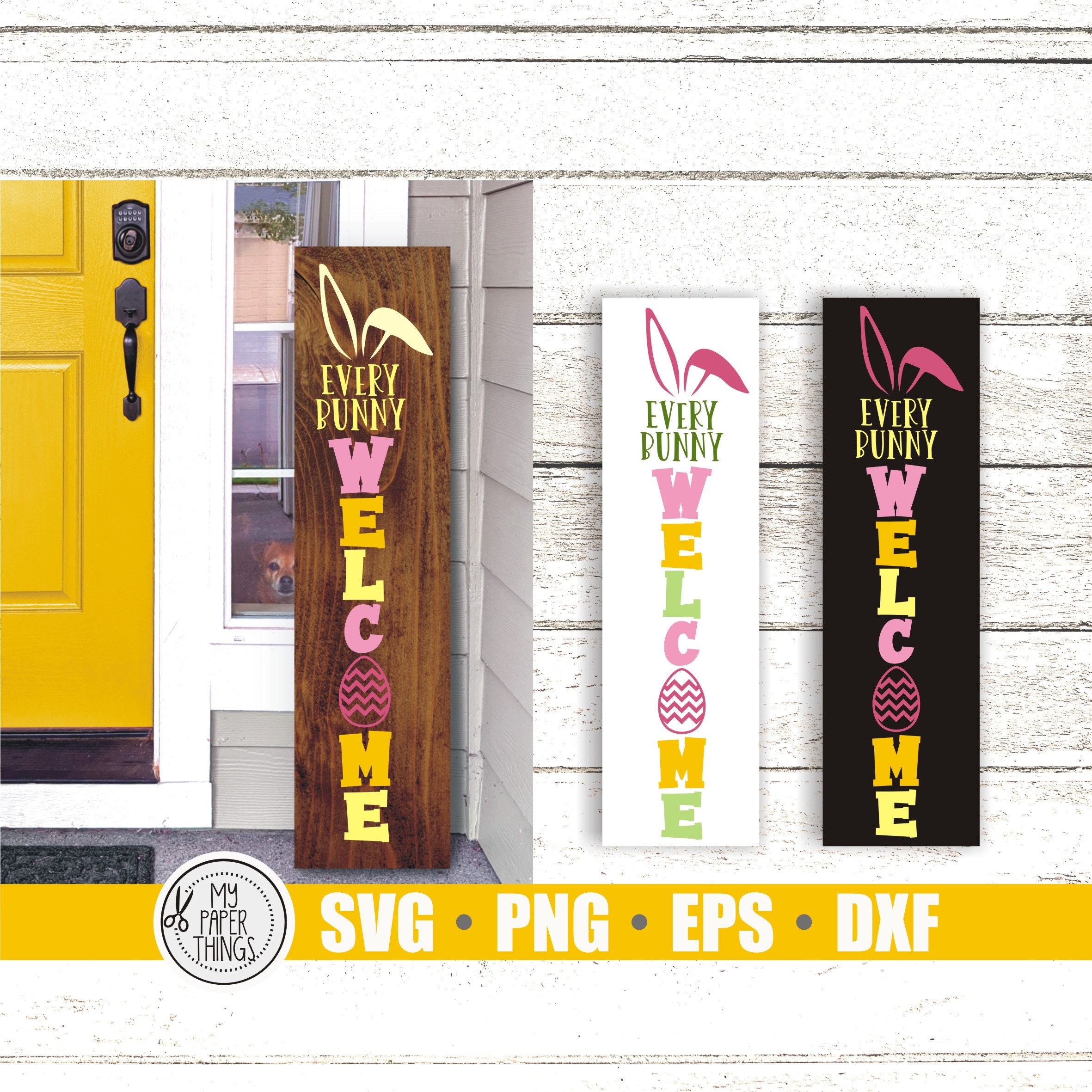 Easter Porch Sign Bundle Easter Sign Svg Easter Vertical | Etsy