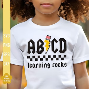 Abcd Learning rocks svg, Abcd Teacher png, ABCD tour svg, Abcd rocks eps, dxf, png, svg files for cricut, silhouette cameo