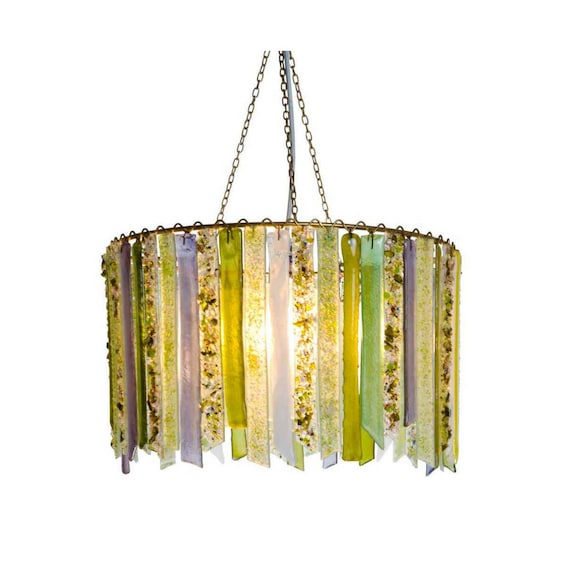 Clover And Green Titania Large Single, Chandeliers With Individual Lamp Shades Uk