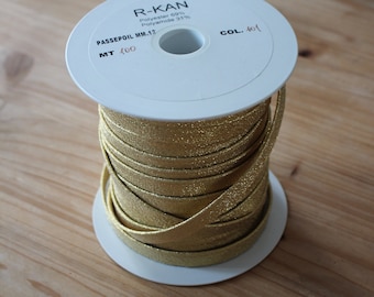 Roll of white and gold cotton/lurex cord - 40m