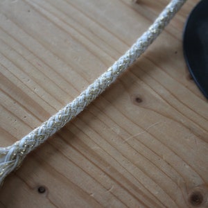 Roll of white and gold cotton/lurex cord 40m image 2