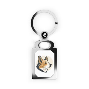 Personalized Rectangle Photo Keyring, Custom Pet Keychain, Memorable Gift, Dog Lover Accessory, Unique Photo Keyring, Keychain for Him/Her