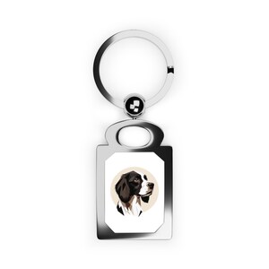 Rectangle Photo Keyring - Personalized Pet Keychain, Custom Pet Portrait Gift, Dog Lover Accessory, Memorial Keepsake, Pet Photo Keychain