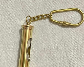 Llavero mini reloj de arena de latón: reloj de arena náutico, regalo para aliviar el estrés