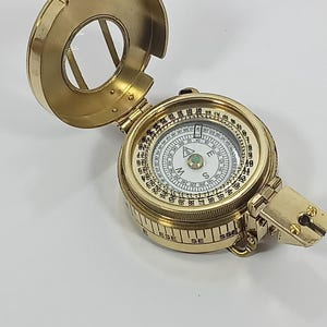 Brass British Prismatic Military Compass  Nautical Pocket Compass 3 inch