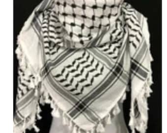 Lenço árabe Keffiyeh original, Kufiyah Hatch Arafat, lenço de algodão unissex para homens e mulheres, ideal para presente.