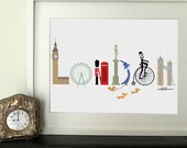 London Typography A3 Print