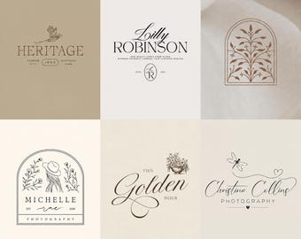 Custom Hand Drawn Logo Design, Minimalist, Feminine, Luxury, Modern, Digital Product