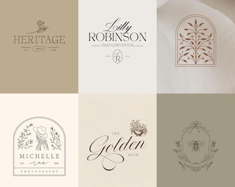 Custom Hand Drawn Logo Design, Minimalist, Feminine, Luxury, Modern, Digital Product