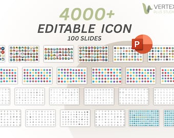 4000+ Power Point Symbol-Bundle | Bearbeitbare Präsentationsgrafiken