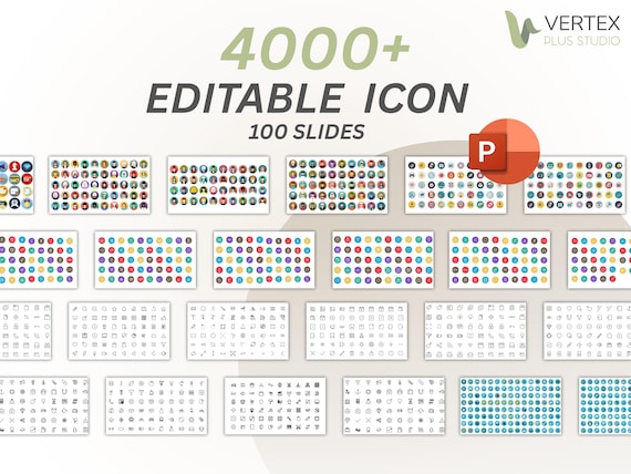4000+ PowerPoint Icon Bundle | Editable Presentation Graphics