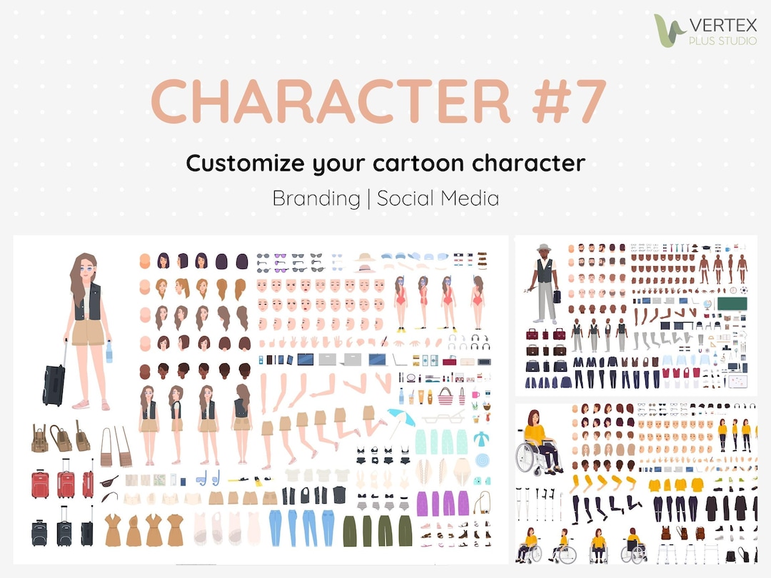 Customize Your Cartoon Character to Life | Character#7 | AI Format ...