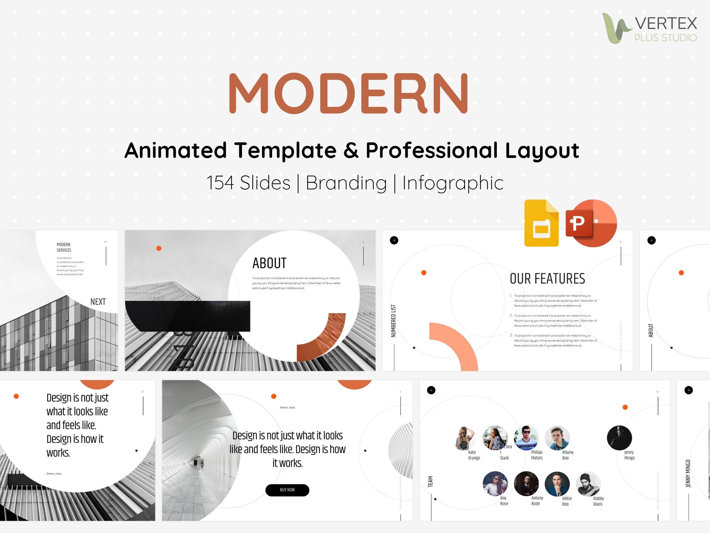 Modern Animated Powerpoint Template | Architectural | Branding ...