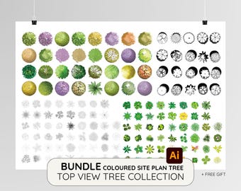 Grundriss Sammlung Bündel | Landschaft Urban Design (png Ai Eps)